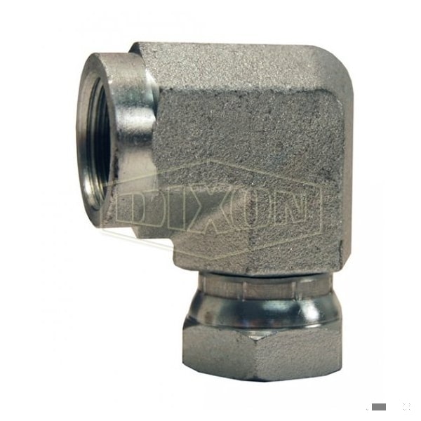 Dixon Swivel Nut Elbow, 1/2-14 Nominal, FNPT x Female NPSM, Steel, Domestic 1502-8-8 - main